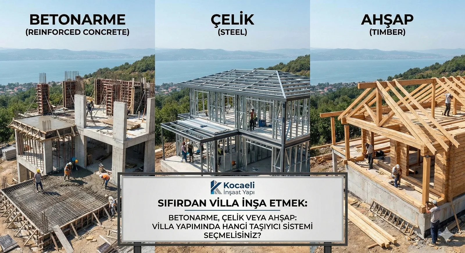 Betonarme, Çelik veya Ahşap: Villa Yapımında Hangi Taşıyıcı Sistemi Seçmelisiniz?